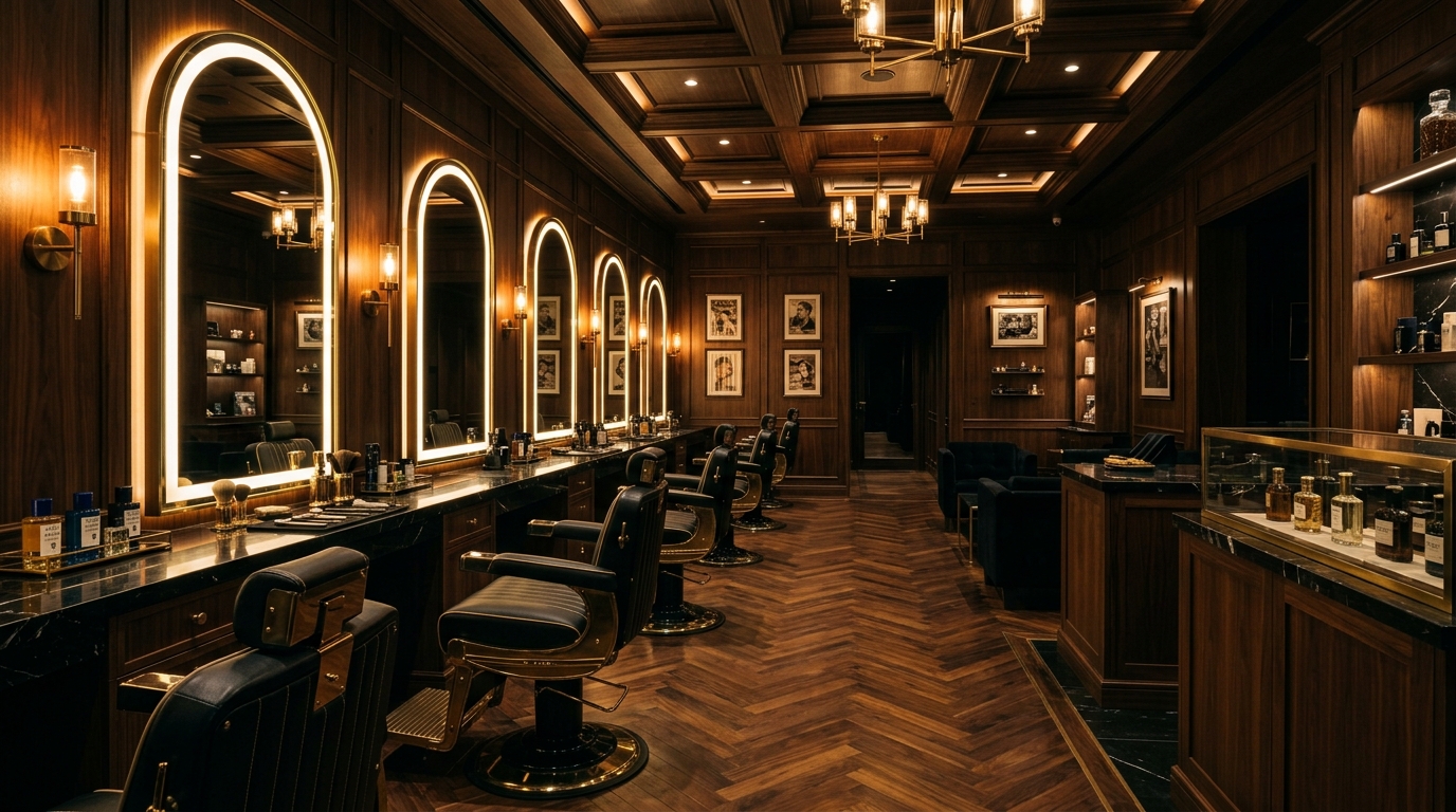 Luxe Men Salon Interior